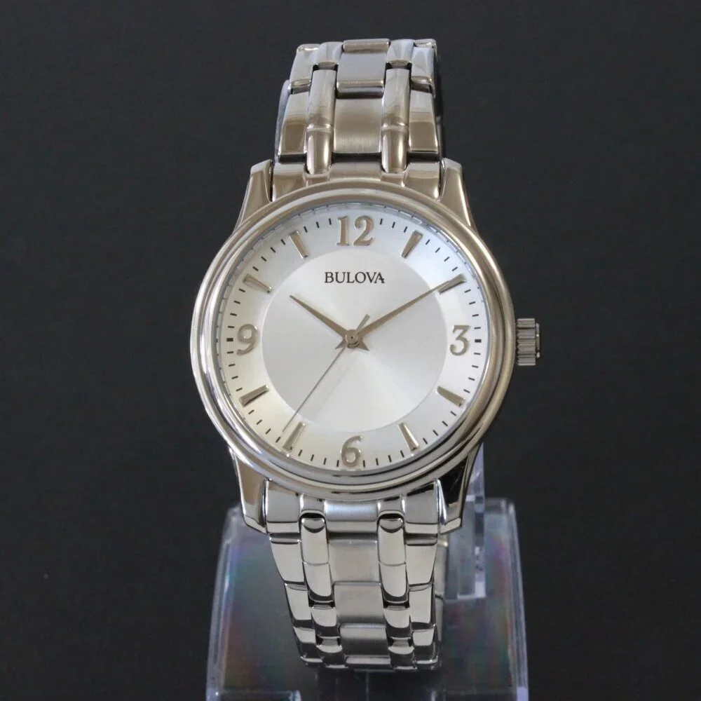 Bulova Men's Corporate Collection Quartz Watch Silver Tone Raised Indices 38mm - Picture 5 of 13